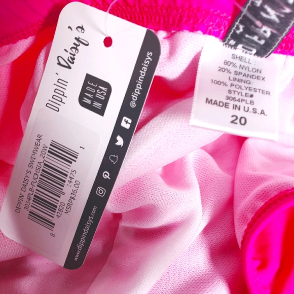Pink Bathing Suit Tankini Size 20 Dippin Daisy's - Picture 12 of 13